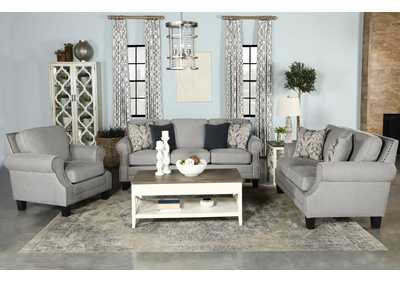 Image for Sheldon Upholstered Living Room Set With Rolled Arms Grey