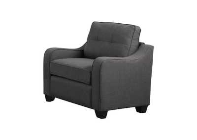 Nicolette Upholstered Tufted Chair Dark Grey