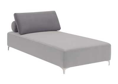 Image for Upholstered Accent Chaise with Removable Pillow Grey