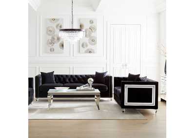 Image for Delilah Upholstered Living Room Set Black