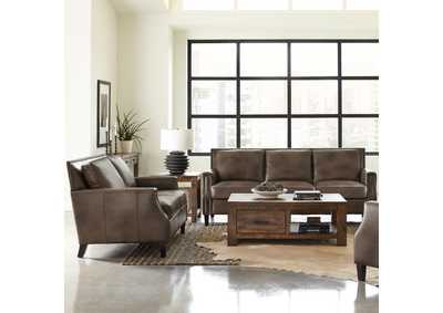 Image for Leaton 2 - piece Recessed Arms Living Room Set Brown Sugar