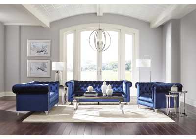Image for Bleker 3 - piece Tuxedo Arm Living Room Set Blue