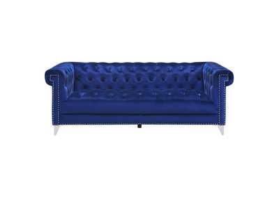 Bleker 3-piece Tuxedo Arm Living Room Set Blue,Coaster Furniture