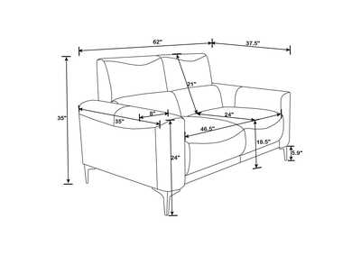 Glenmark 2-piece Track Arm Living Room Set Taupe,Coaster Furniture