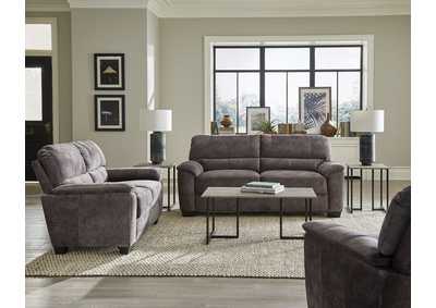 Hartsook 3-piece Pillow Top Arm Living Room Set Charcoal Grey