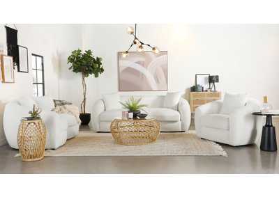 Image for Isabella 3-piece Upholstered Tight Back Living Room Set White
