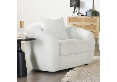 Image for Isabella Upholstered Tight Back Chair White