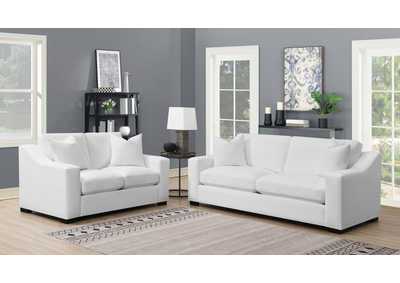 Image for Ashlyn 2 - piece Upholstered Sloped Arms Living Room Set White