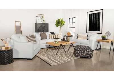 Ashlyn 3 - piece Upholstered Sloped Arms Living Room Set White