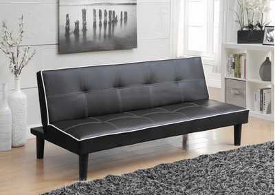 Katrina Tufted Upholstered Sofa Bed Black,Coaster Furniture