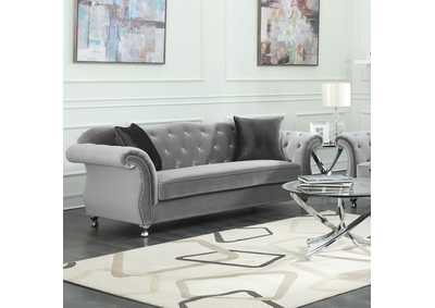 Image for Frostine Button Tufted Sofa Silver