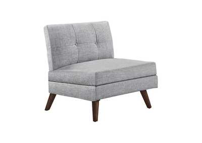 Image for Churchill Button Tufted Armless Chair Grey