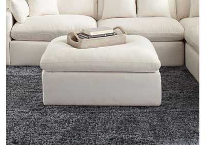 Image for Hobson Cushion Seat Ottoman Off - White
