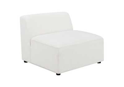 Image for Freddie Upholstered Tight Back Armless Chair Pearl