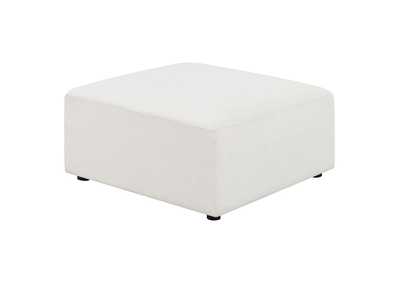 Freddie Upholstered Square Ottoman Pearl