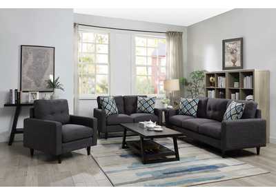 Image for Watsonville 3-piece Cushion Back Living Room Set Grey
