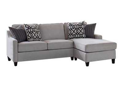 Image for Luanne Upholstered Cushion Back Sectional Grey