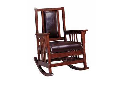 Image for Ida Upholstered Rocking Chair Tobacco and Dark Brown