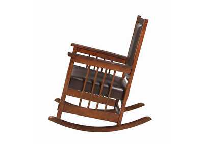 Upholstered Rocking Chair Tobacco and Dark Brown,Coaster Furniture