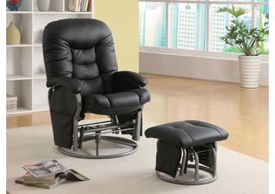 Image for Black Glider & Ottoman
