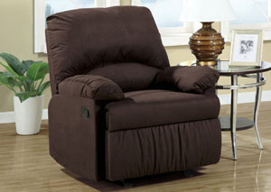 Image for Chocolate Microfiber Glider Recliner