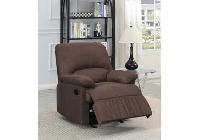 Upholstered Glider Recliner Chocolate