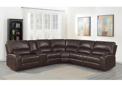 Image for Brunson 3-piece Upholstered Motion Sectional Brown