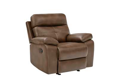 Damiano Upholstered Glider Recliner Tri-tone Brown