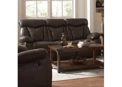 Black Zimmerman Casual Dark Brown Motion Sofa,Coaster Furniture