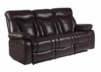Black Zimmerman Casual Dark Brown Motion Sofa,Coaster Furniture