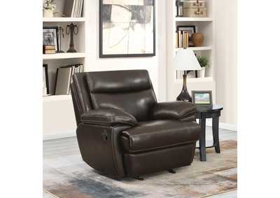 Image for Brown Glider Recliner