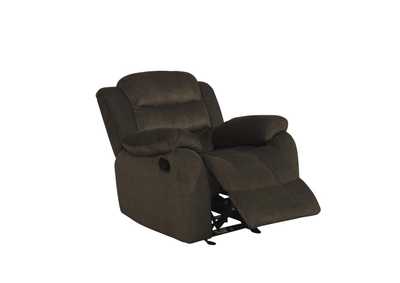 Rodman Upholstered Glider Recliner Chocolate,Coaster Furniture