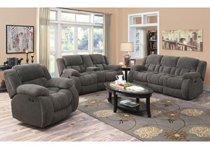 Image for Gray Reclining Sofa & Console Loveseat