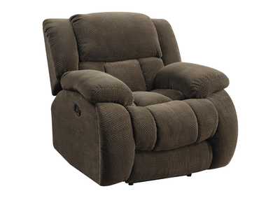 Image for Weissman Upholstered Glider Recliner Chocolate