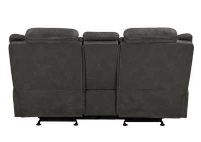 Wyatt Upholstered Glider Loveseat with Console Grey,Coaster Furniture