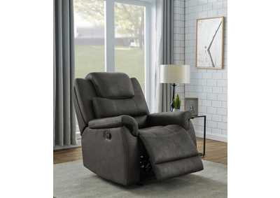 Wyatt Upholstered Glider Recliner Grey,Coaster Furniture