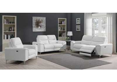 Image for Largo 2-piece Upholstered Power Living Room Set White