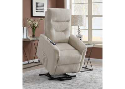 Image for Henrietta Power Lift Recliner with Storage Pocket Beige