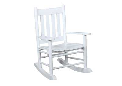 Image for Annie Slat Back Youth Rocking Chair White