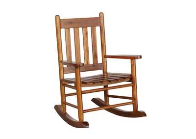 Image for Annie Slat Back Youth Rocking Chair Golden Brown