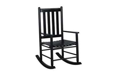 Image for Slat Back Wooden Rocking Chair Black