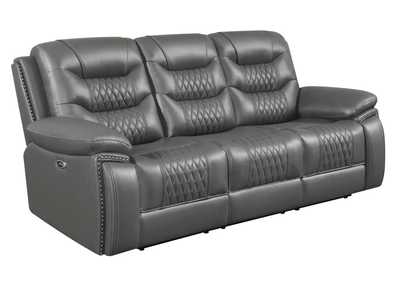 Image for Flamenco Tufted Upholstered Power Sofa Charcoal
