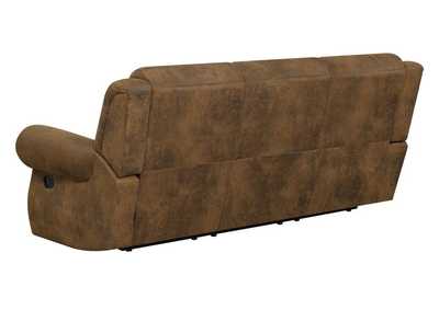 Sir Rawlinson Rolled Arm Motion Sofa with Nailhead Trim Buckskin Brown,Coaster Furniture