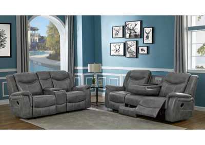 Conrad 2-piece Living Room Set Grey,Coaster Furniture