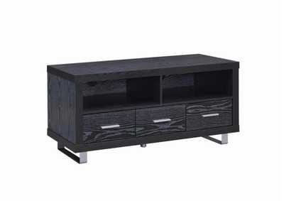 48" 3-drawer TV Console Black Oak