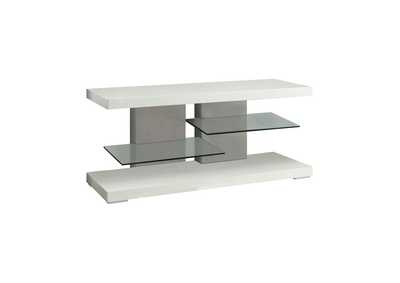 Image for Westar Contemporary Glossy White TV Console