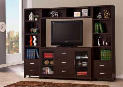 Image for Lewes 4-Piece Entertainment Center Cappuccino