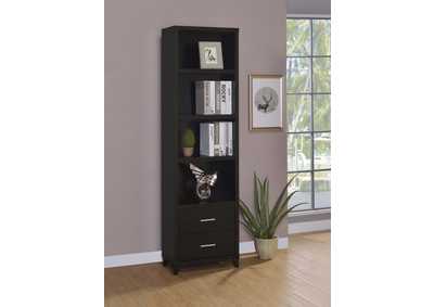 Image for Lewes 2-Drawer Media Tower Cappuccino