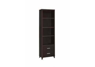 Image for Lewes 2-drawer Media Tower Cappuccino