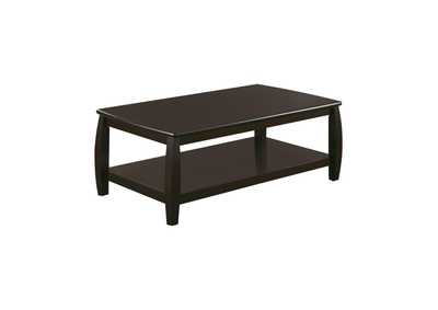 Rectangular Coffee Table with Lower Shelf Espresso,Coaster Furniture